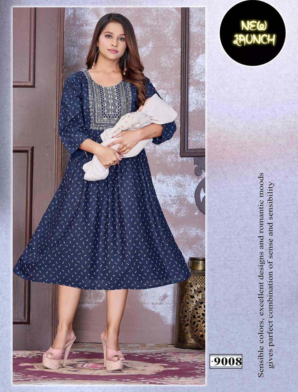 Jlf Haldi Vol 5 Designer Printed Feeding Kurti Catalog
